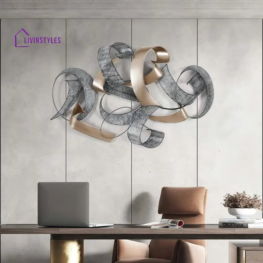 Abstract Overlapping Irregular Metal Wall Art