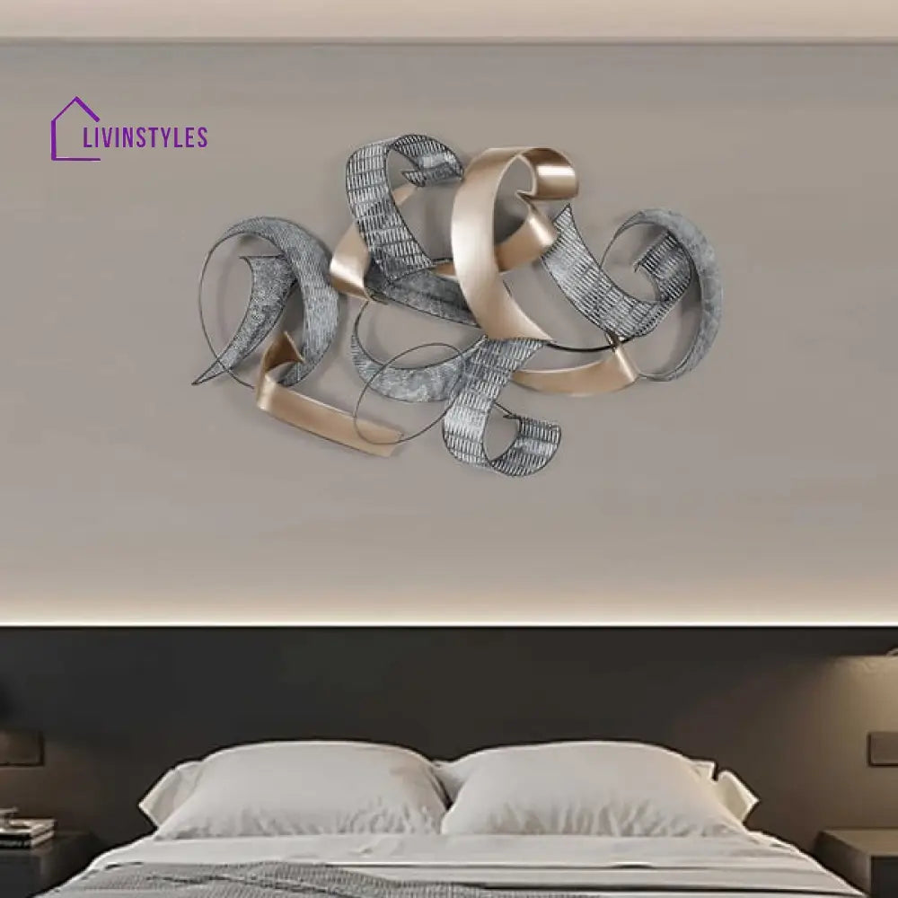 Abstract Overlapping Irregular Metal Wall Art