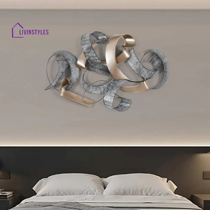 Abstract Overlapping Irregular Metal Wall Art