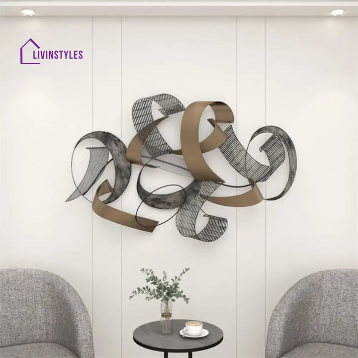 Abstract Overlapping Irregular Metal Wall Art