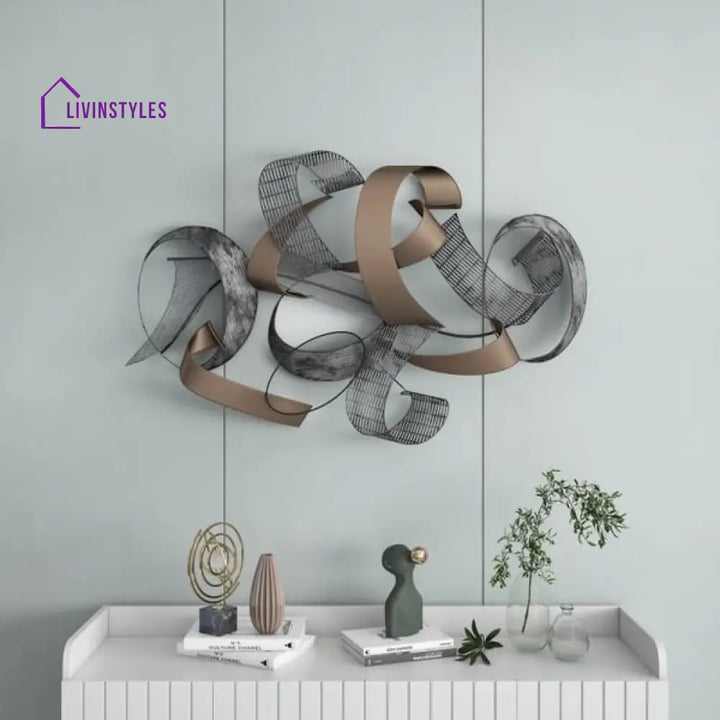 Abstract Overlapping Irregular Metal Wall Art