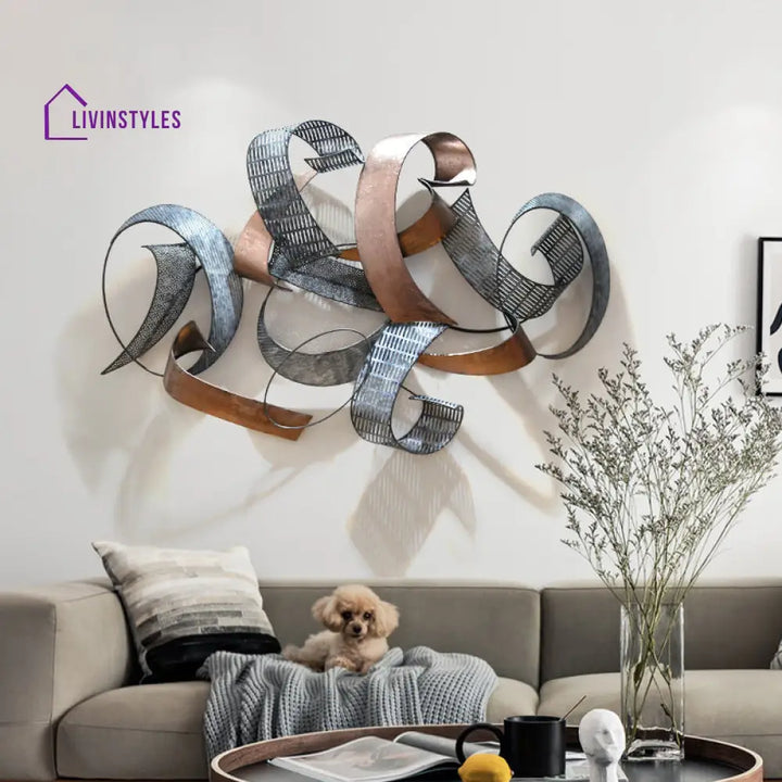 Abstract Overlapping Irregular Metal Wall Art