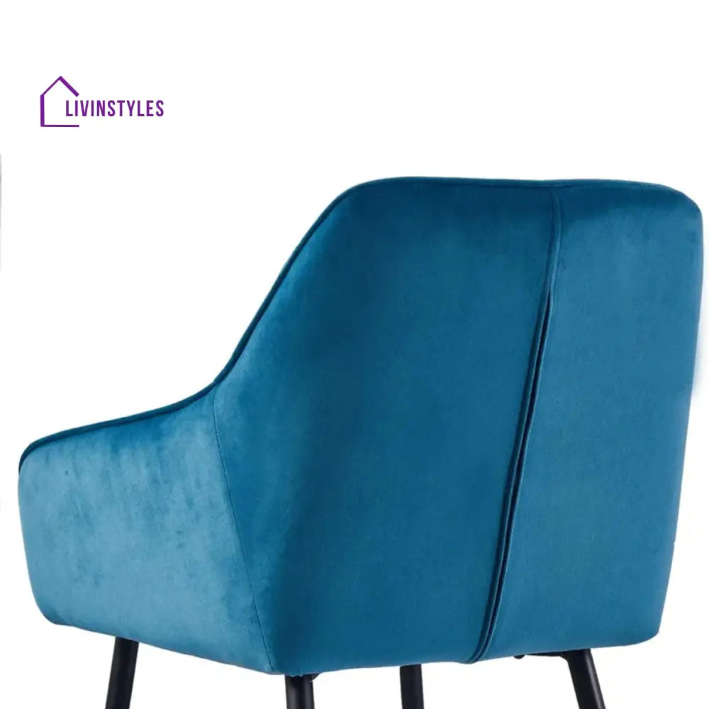 Agafia Velvet Dining Chair Blue Furniture