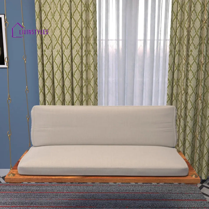 Ahana Sweden Soft Touch Upholstery Wooden Swing for Home Swing