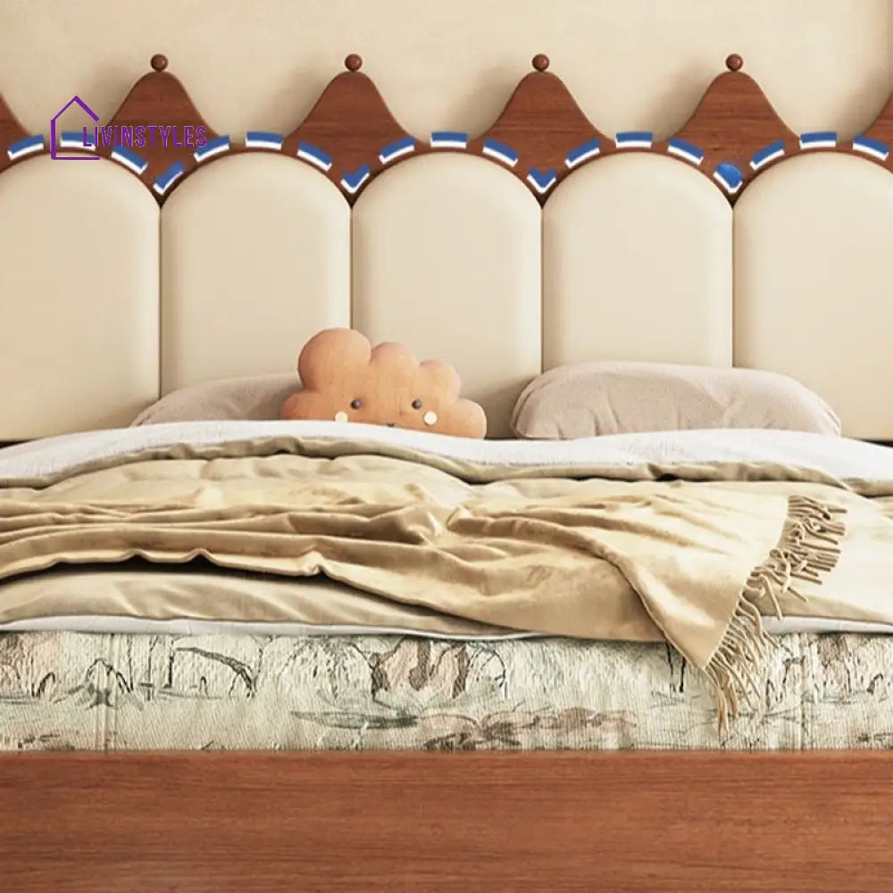 Alina Solid Walnut Wood Bed for Luxury Homes