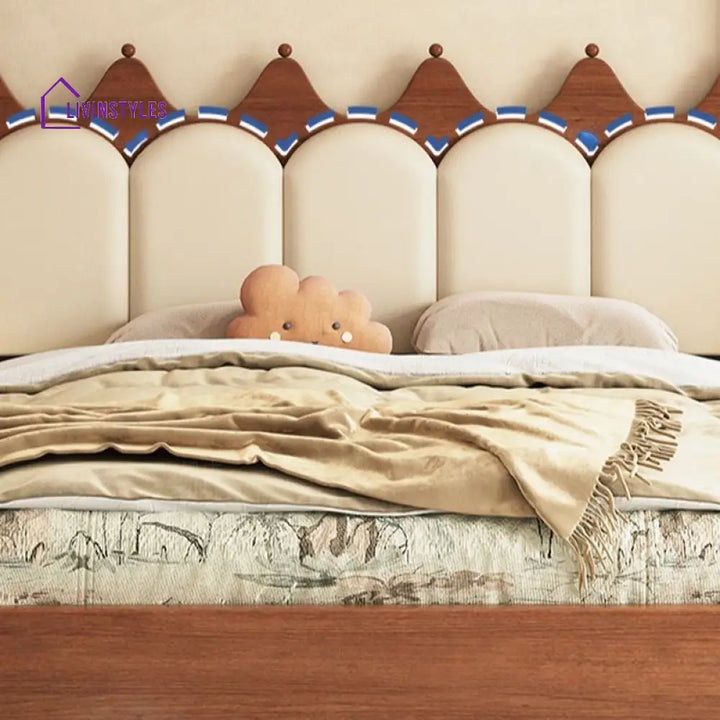 Alina Solid Walnut Wood Bed for Luxury Homes