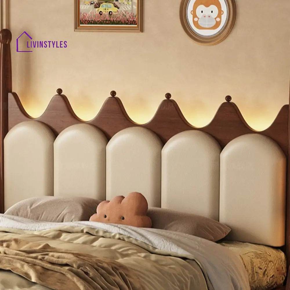 Alina Solid Walnut Wood Bed for Luxury Homes