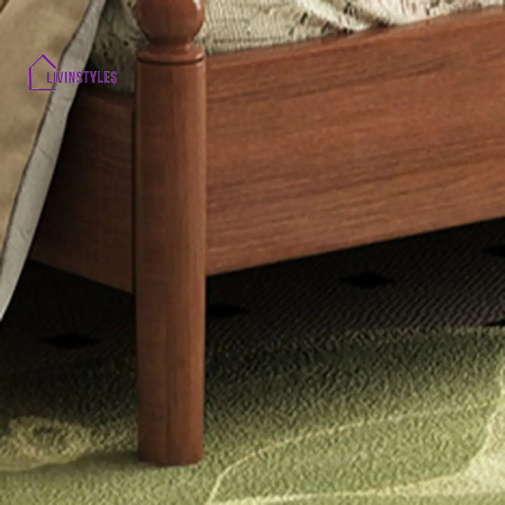 Alina Solid Walnut Wood Bed for Luxury Homes