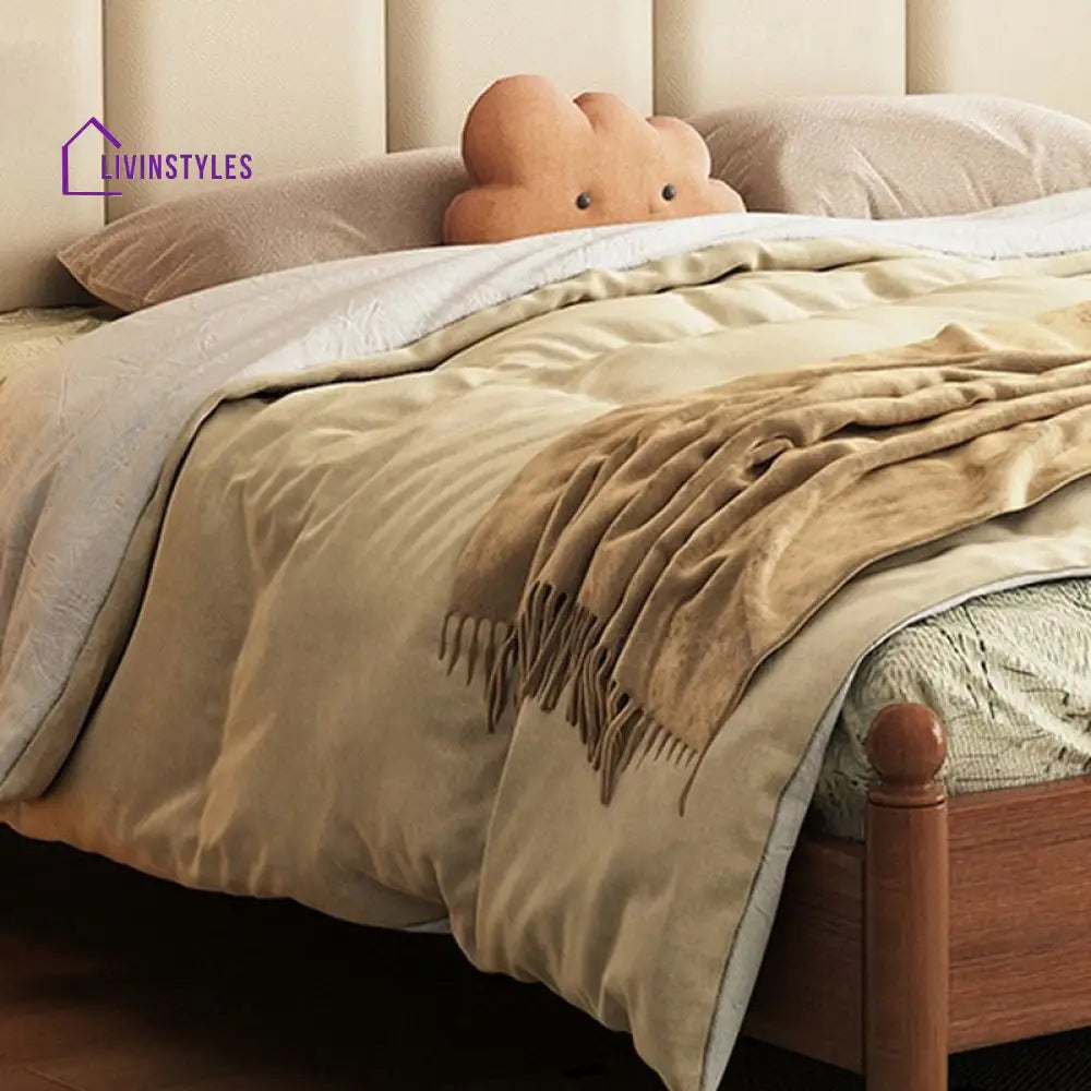 Alina Solid Walnut Wood Bed for Luxury Homes