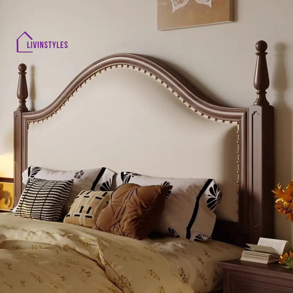 Alla Solid Walnut Wood Bed for Luxury Homes