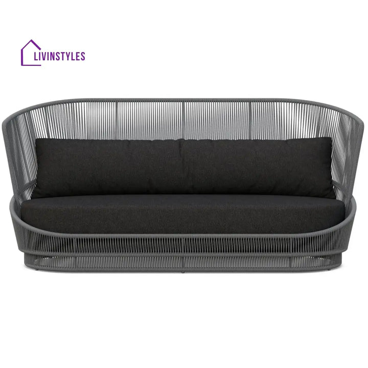 Allure 5 Seater Rope And Metal Outdoor Sofa