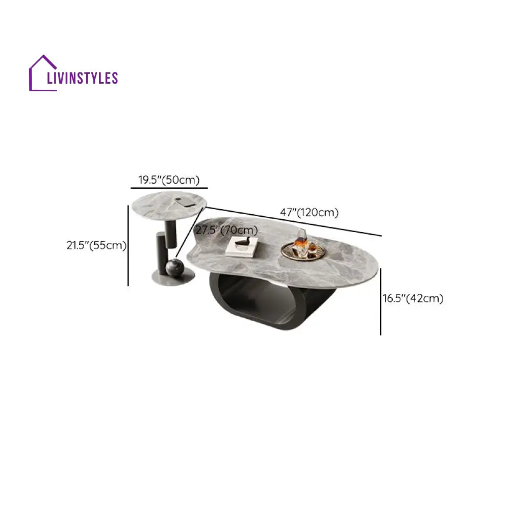 Alva Stainless Steel Coffee Table for Living Room