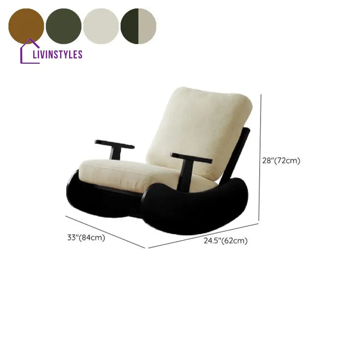 Amaris Solid Wood Rocking Chair for Living Room