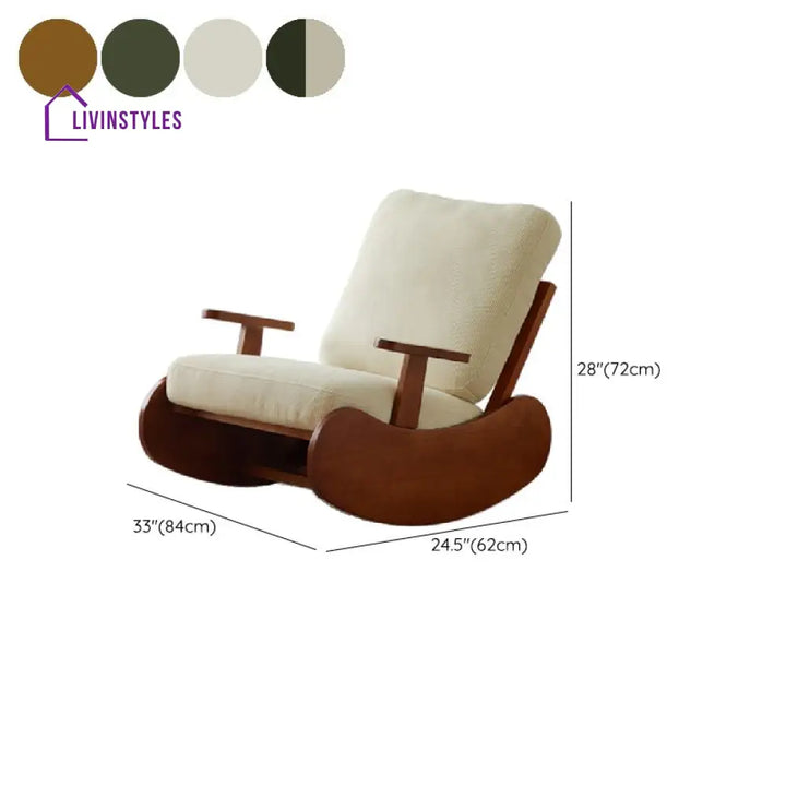 Amaris Solid Wood Rocking Chair for Living Room