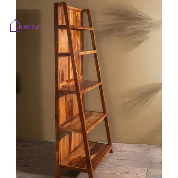 Aniket Ladder Bookshelf Large (Standard Honey Finish)