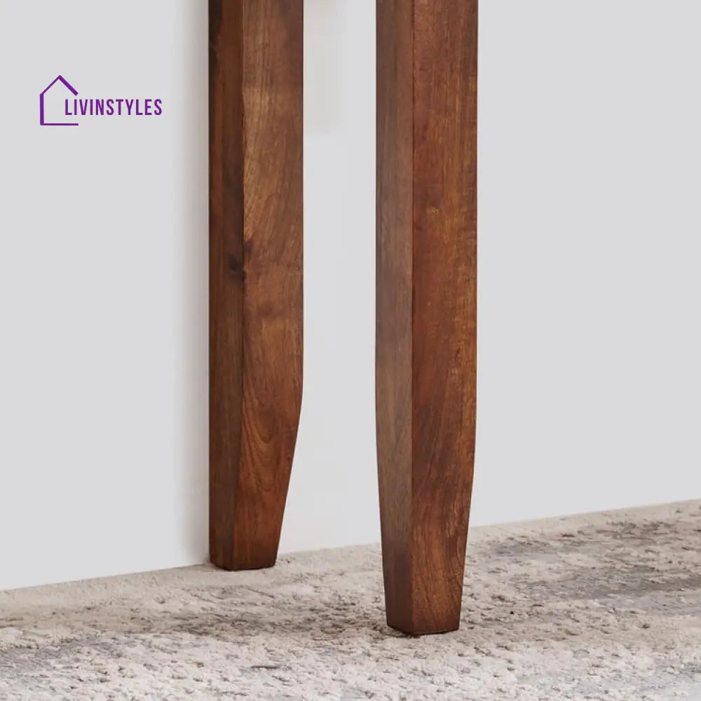 Aniket Solid Wood and Marble Top Console Table