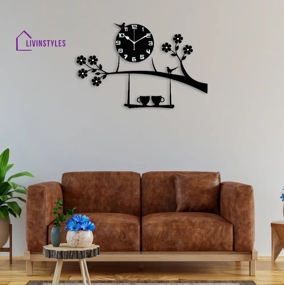 Antique Tree Design Acrylic Wall Clock