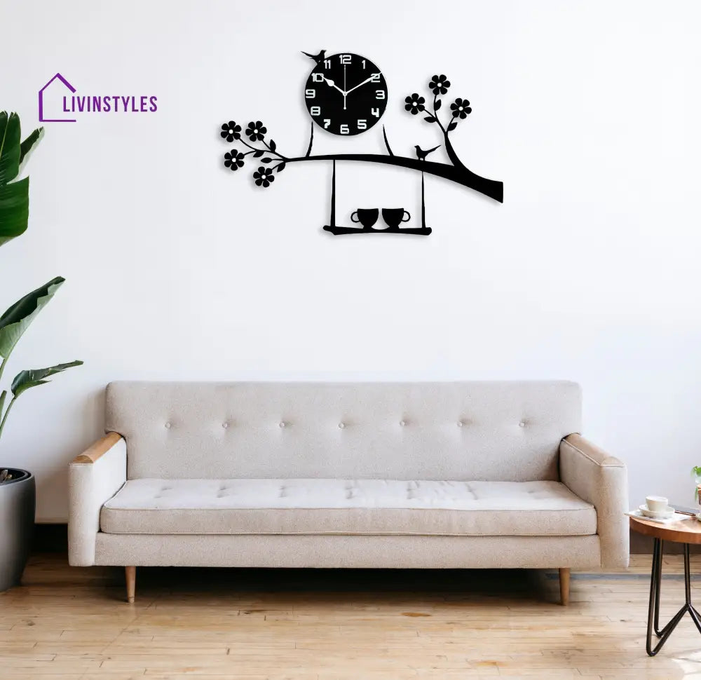 Antique Tree Design Acrylic Wall Clock