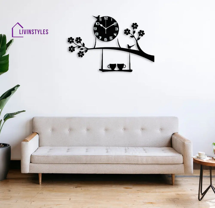 Antique Tree Design Acrylic Wall Clock