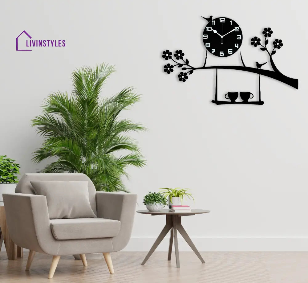 Antique Tree Design Acrylic Wall Clock