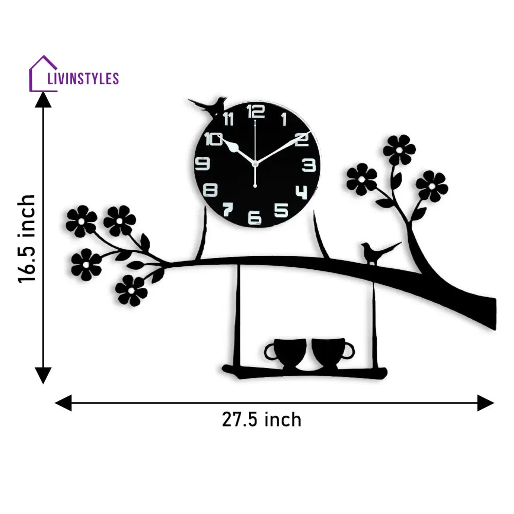 Antique Tree Design Acrylic Wall Clock