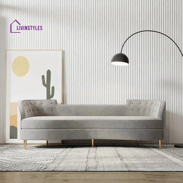 Antonina 3 Seater Sofa for Living Room Grey