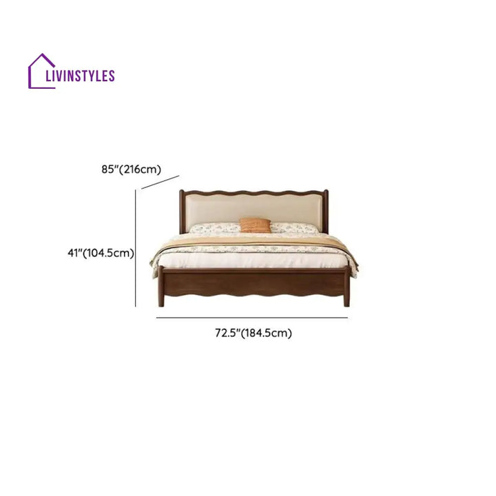 Antonina Solid Walnut Wood Bed for Luxury Homes