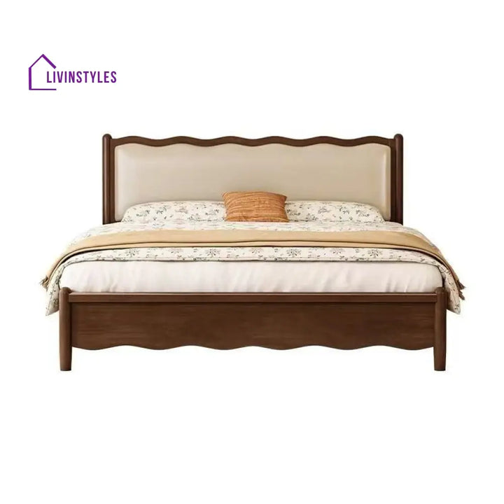 Antonina Solid Walnut Wood Bed for Luxury Homes