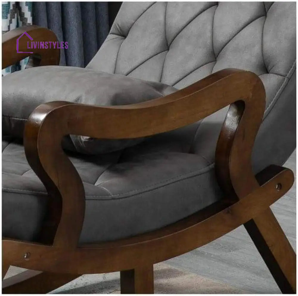 Wooden Rocking Chair with Footrest - Ouch Cart