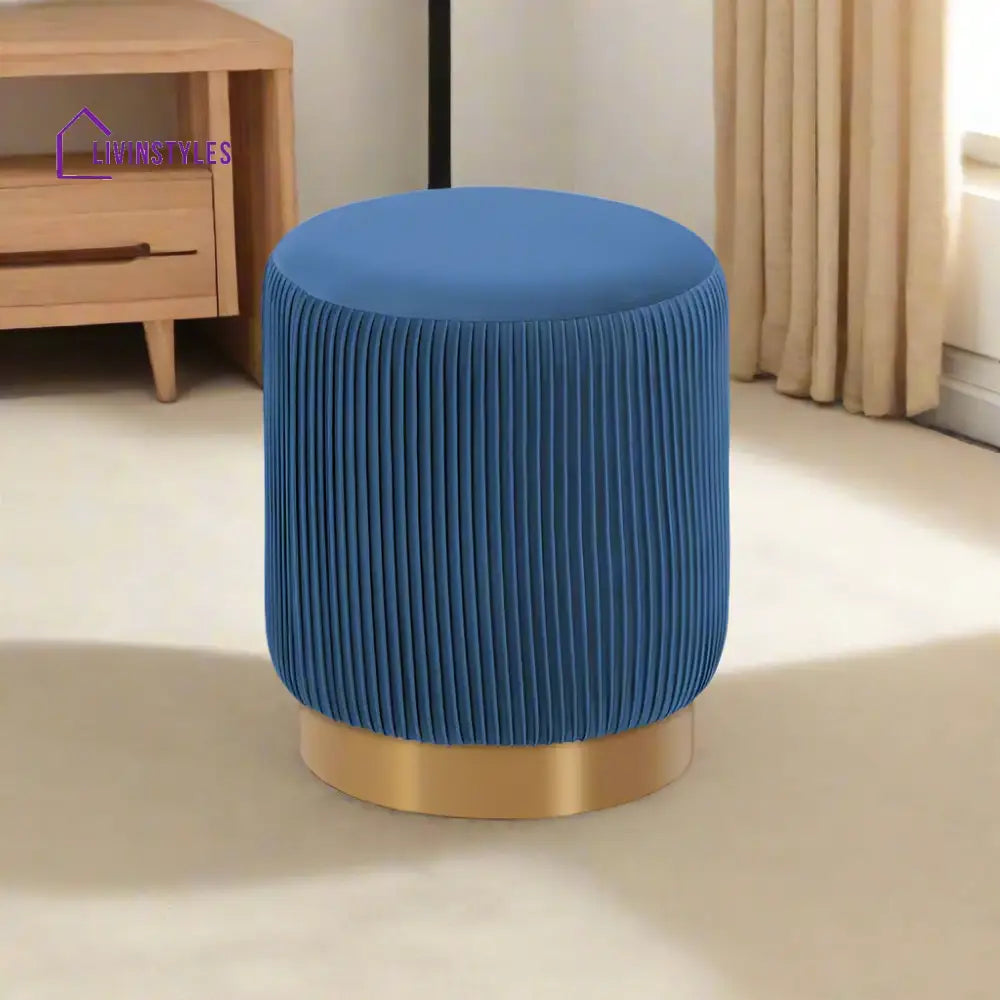 Avenir Blissful Blue Pouf Furniture