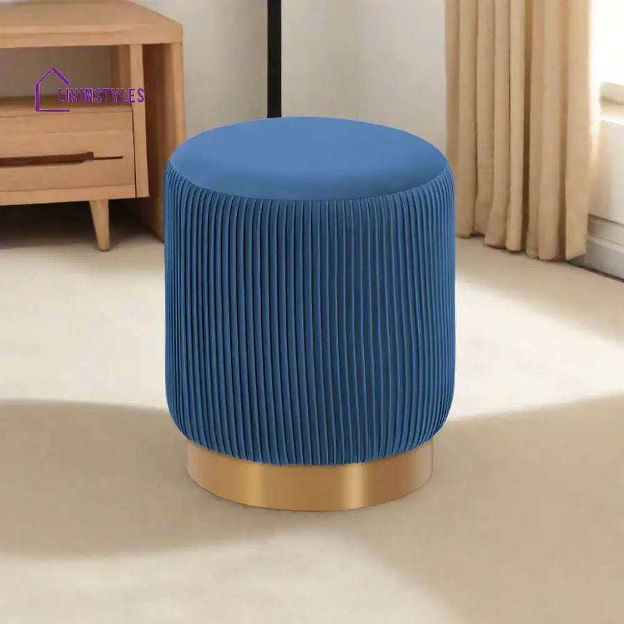 Avenir Blissful Blue Pouf Furniture