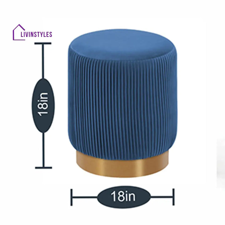 Avenir Blissful Blue Pouf Furniture