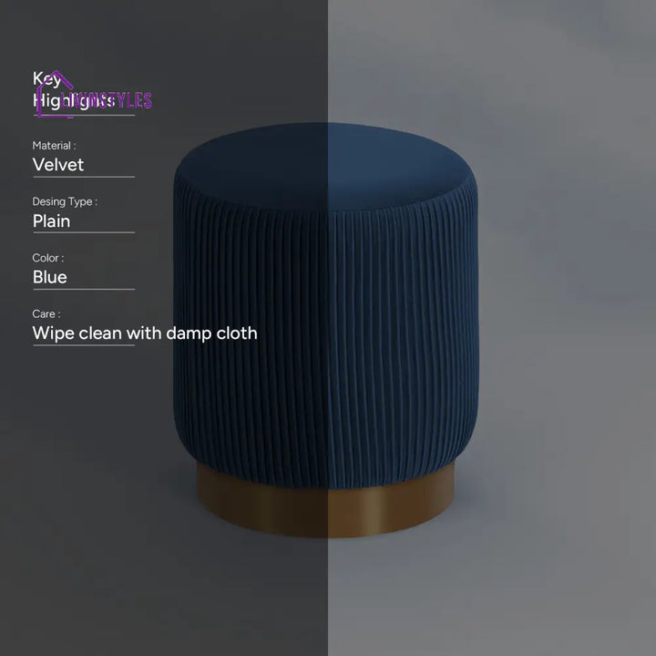 Avenir Blissful Blue Pouf Furniture