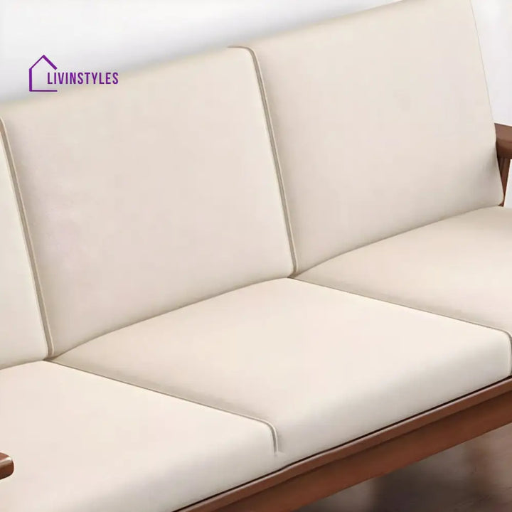Basira Solid Wood 3 Seater Sofa Set for Living Room