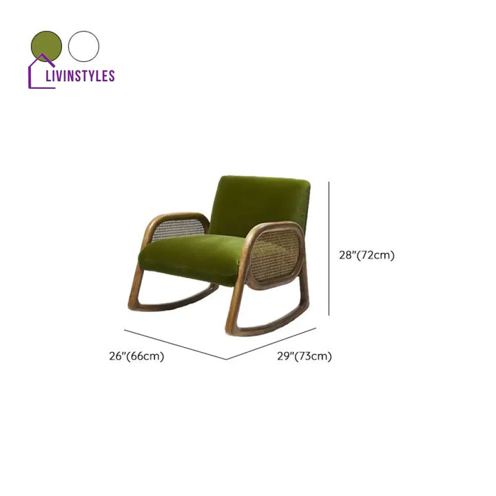 Brielle Sheesham Wood Rocking Chair for Living Room