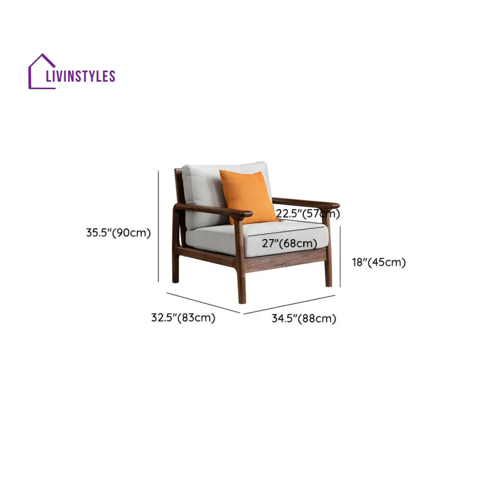 Chaitrali Solid Wood 3 Seater Sofa Set for Living Room