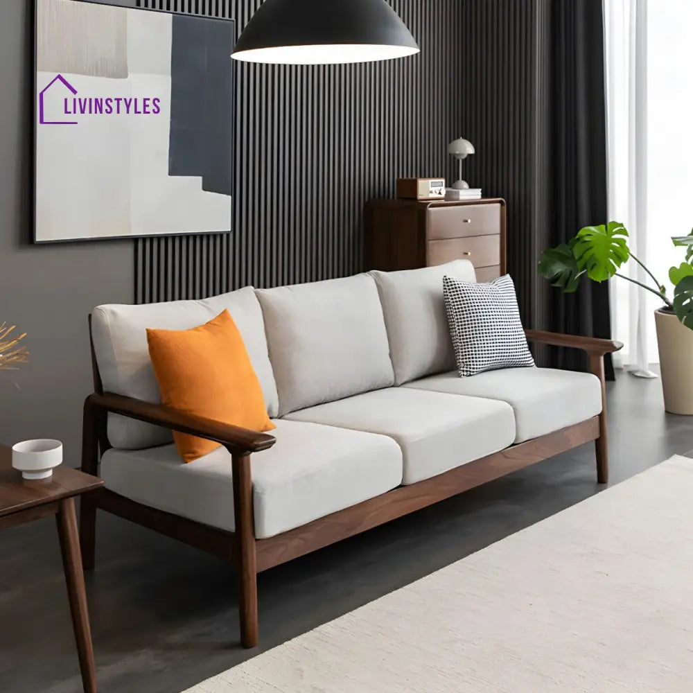 Chaitrali Solid Wood 3 Seater Sofa Set for Living Room