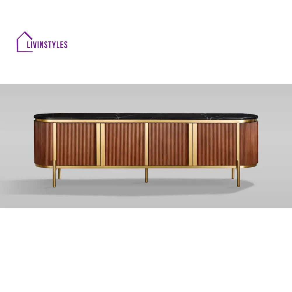 Chhaya Orange Sideboard For Living Room
