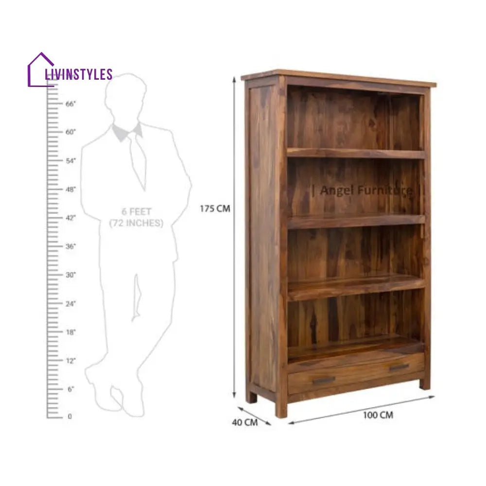 Chirag Bookshelf Large Full-Size Honey Finish