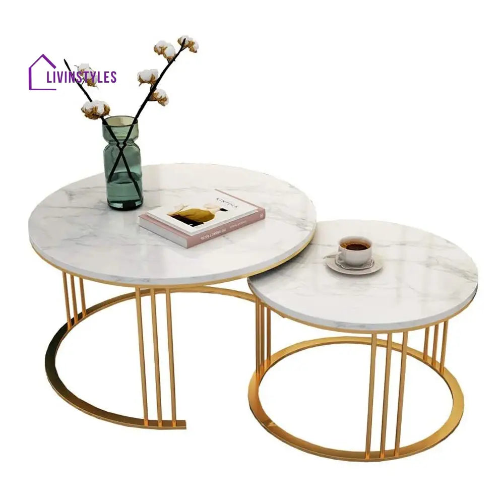 Classic Tethered Metallic Table (Set of 2)