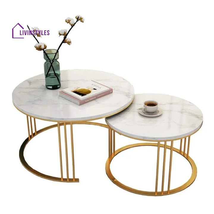 Classic Tethered Metallic Table (Set of 2)
