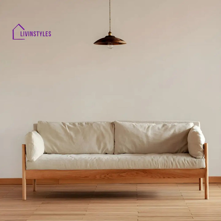 Deepvika Solid Wood 3 Seater Sofa Set for Living Room