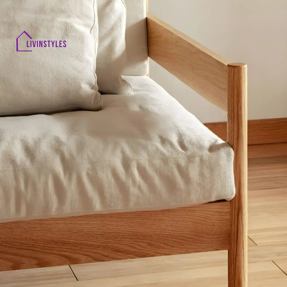 Deepvika Solid Wood 3 Seater Sofa Set for Living Room