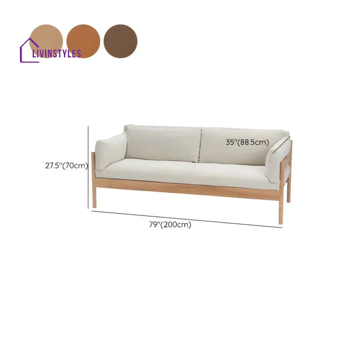 Deepvika Solid Wood 3 Seater Sofa Set for Living Room