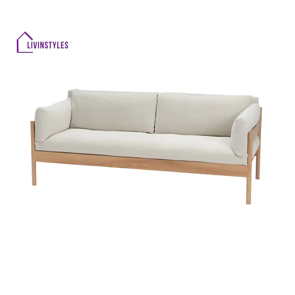 Deepvika Solid Wood 3 Seater Sofa Set for Living Room