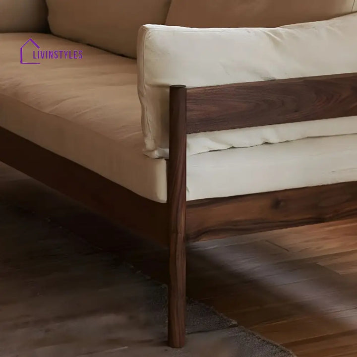 Deepvika Solid Wood 3 Seater Sofa Set for Living Room