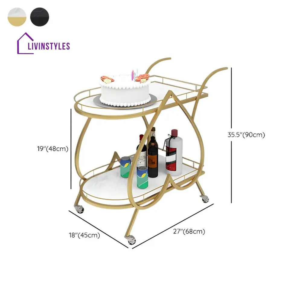 Dev Stainless Steel Kitchen Trolley