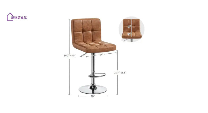 Dhruv Tan Color Gerrilyn Swiel Adjustable Bar Stool