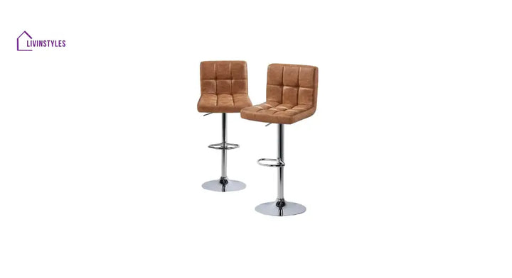 Dhruv Tan Color Gerrilyn Swiel Adjustable Bar Stool