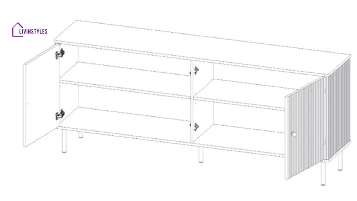 Divyanka White Sideboard For Living Room